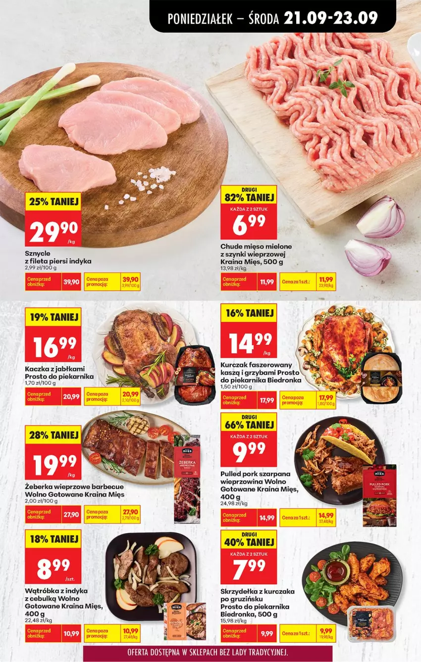Gazetka promocyjna Biedronka - Od Poniedziałku - ważna 21.09 do 26.09.2026 - strona 43 - produkty: Fa, Jabłka, Kaczka, Kurczak, Mięso, Mięso mielone, Piekarnik, Por, Skrzydełka z kurczaka, Wieprzowina