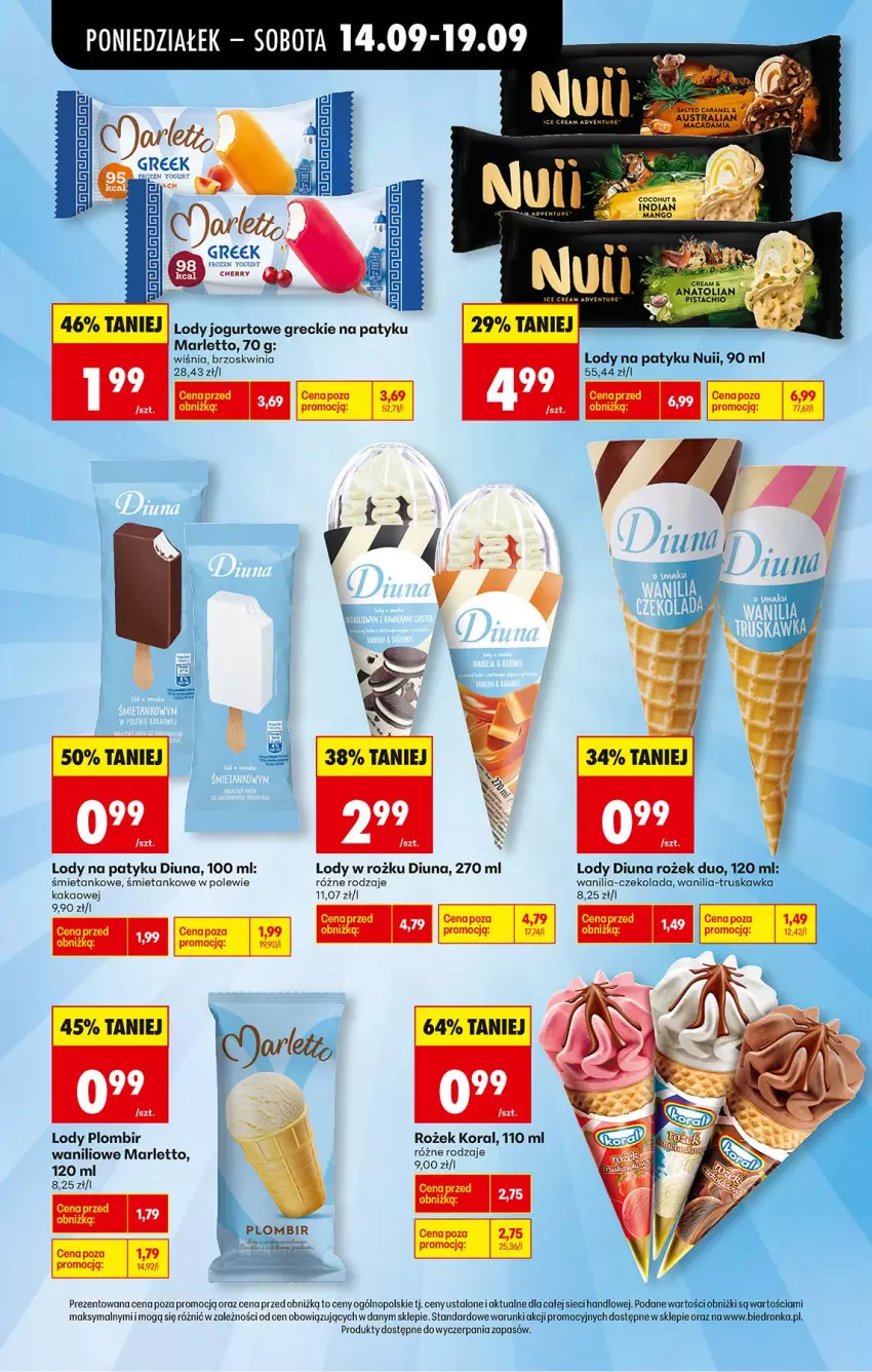 Gazetka promocyjna Biedronka - Od Poniedziałku - ważna 21.09 do 26.09.2026 - strona 62 - produkty: Czekolada, Fa, Kakao, Lody, Mango