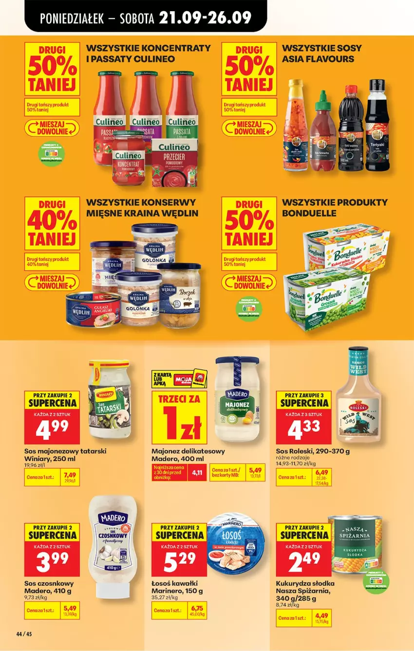 Gazetka promocyjna Biedronka - Od Poniedziałku - ważna 21.09 do 26.09.2026 - strona 70 - produkty: Bonduelle, Kawa, Kukurydza, Majonez, Ser, Sos, Sos czosnkowy, Winiary