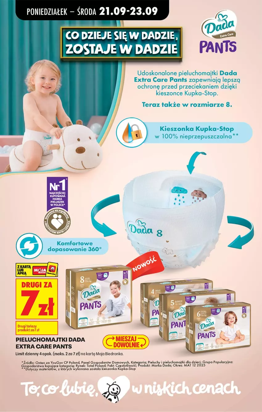 Gazetka promocyjna Biedronka - Od Poniedziałku - ważna 21.09 do 26.09.2026 - strona 88 - produkty: Dada, Dzieci, Fa, Majtki, Pieluchomajtki, Pieluchy, Tera, Top