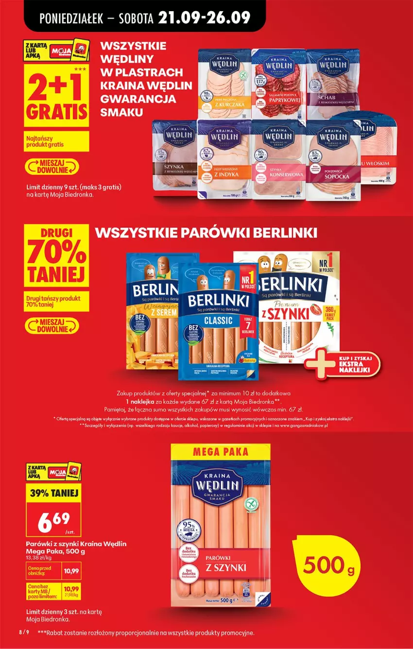 Gazetka promocyjna Biedronka - Od Poniedziałku - ważna 21.09 do 26.09.2026 - strona 9 - produkty: Fa, Gra, Klej, Mięta, Mus, Papier, Parówki, Parówki z szynki, Por