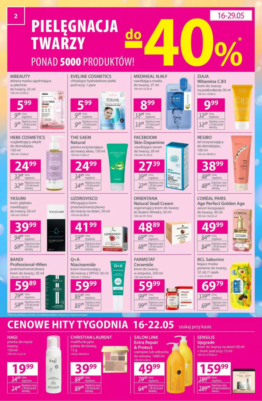 Gazetka promocyjna Hebe - ważna 16.05 do 29.05.2024 - strona 11 - produkty: Bandi, Eveline, Fa, Farmstay, Gra, Hebe Cosmetics, Krem do twarzy, Makijaż, Mars, Maska, Por, Rum, Ser, Serum, Ziaja