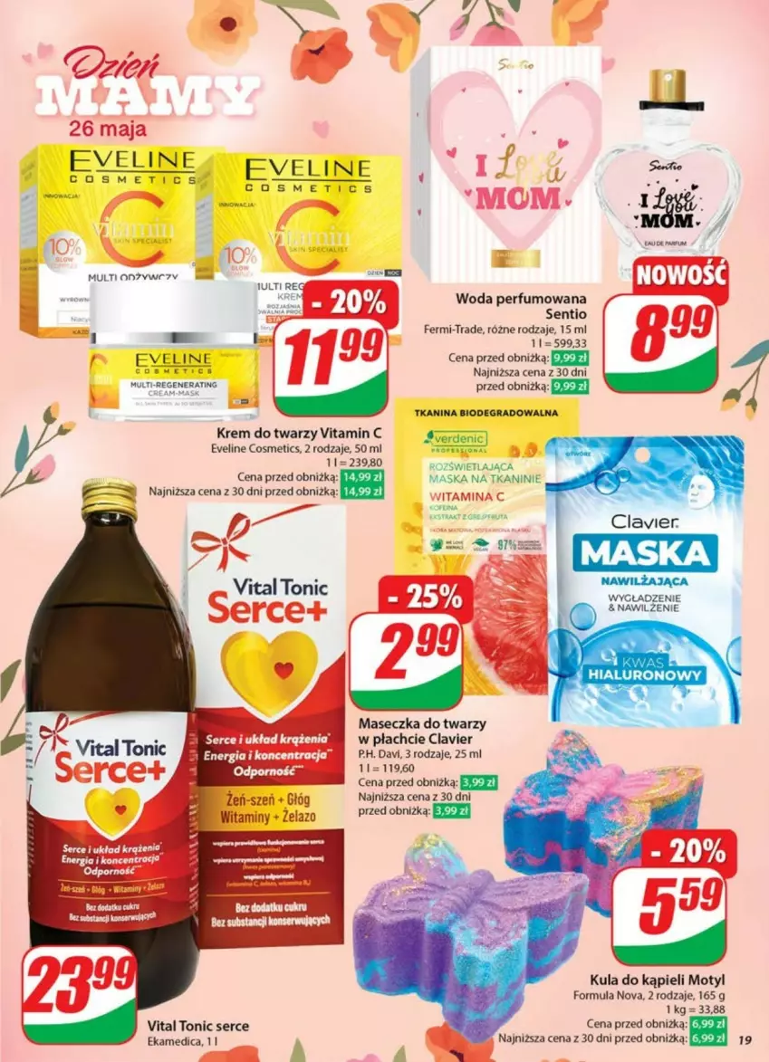 Gazetka promocyjna Dino - ważna 21.05 do 26.05.2025 - strona 11 - produkty: Eveline, Gra, Krem do twarzy, Kula do kąpieli, Maska, Perfum, Por, Ser, Woda, Woda perfumowana