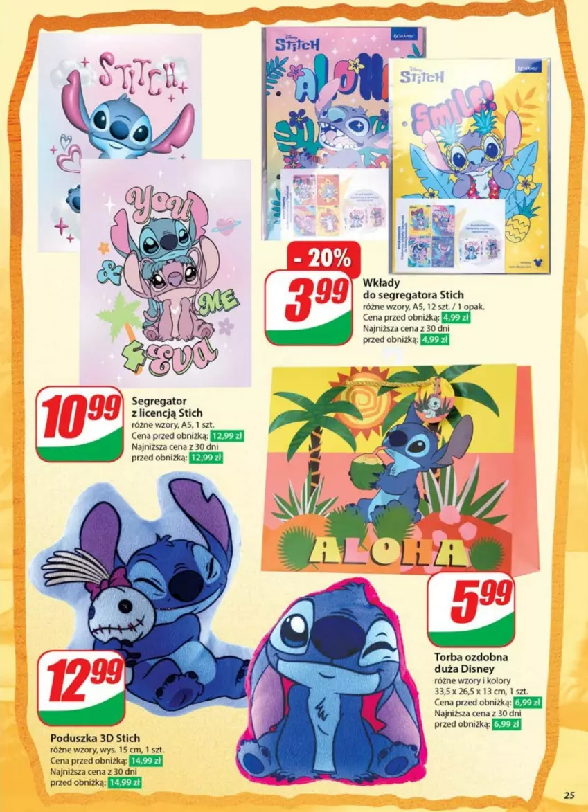 Gazetka promocyjna Dino - ważna 21.05 do 26.05.2025 - strona 18 - produkty: Disney, Fa, Poduszka, Torba