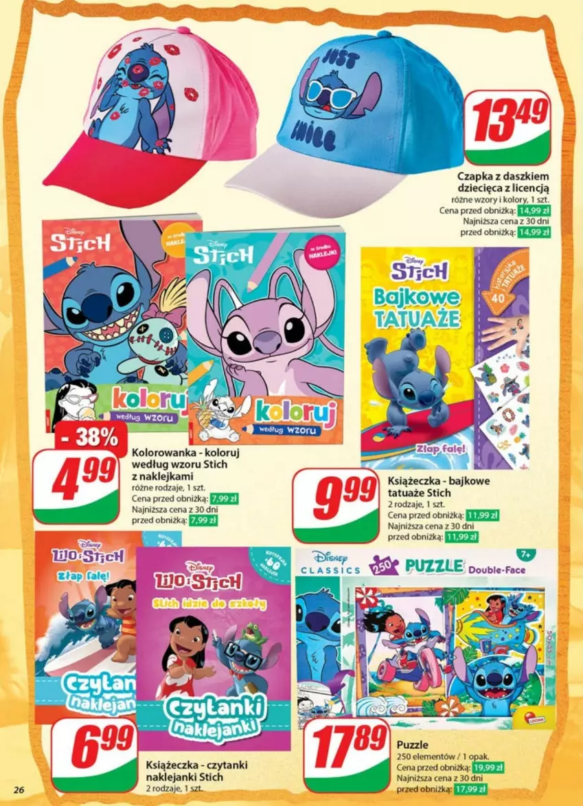 Gazetka promocyjna Dino - ważna 21.05 do 26.05.2025 - strona 19 - produkty: Czapka, Dzieci, Fa, Klej, Kolorowanka, Puzzle