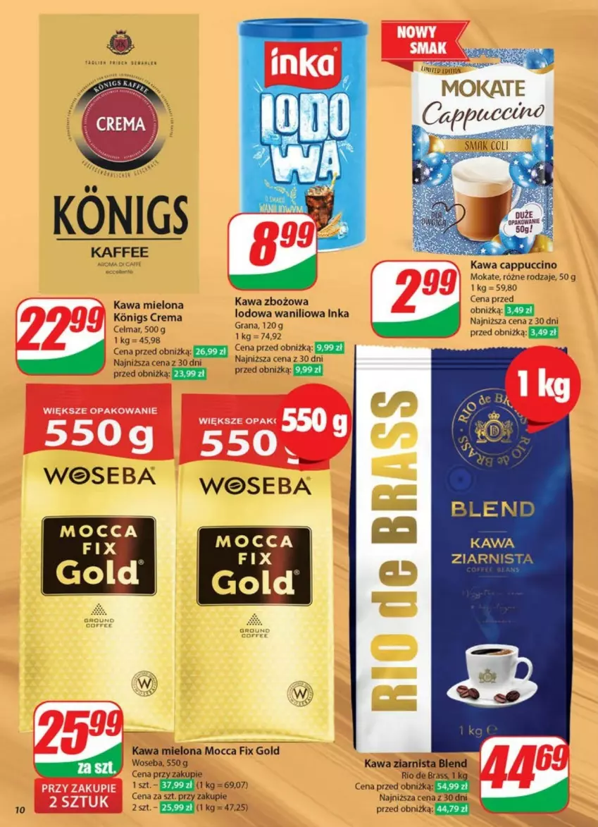 Gazetka promocyjna Dino - ważna 21.05 do 26.05.2025 - strona 2 - produkty: Cappuccino, Celma, Inka, Kawa, Kawa mielona, Kawa ziarnista, Mocca Fix Gold, Woseba
