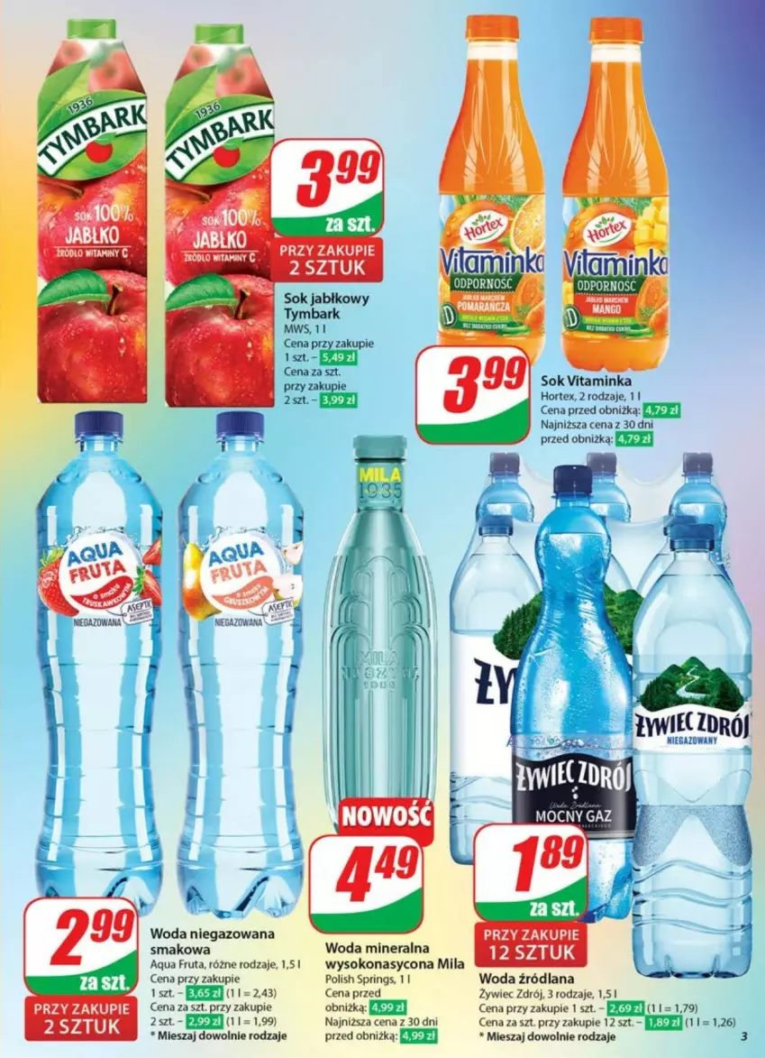 Gazetka promocyjna Dino - ważna 21.05 do 26.05.2025 - strona 23 - produkty: Hortex, LANA, Sok, Tymbark, Woda, Woda mineralna, Woda niegazowana