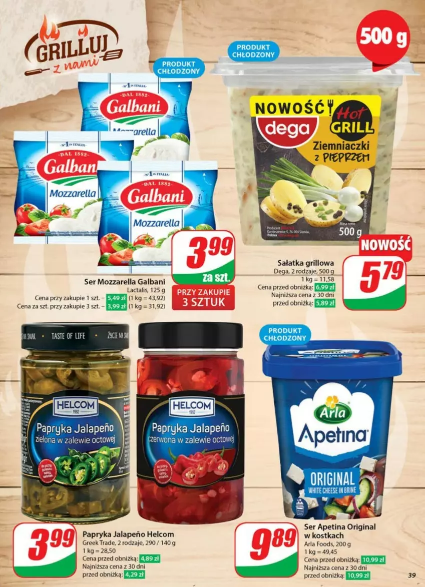 Gazetka promocyjna Dino - ważna 21.05 do 26.05.2025 - strona 33 - produkty: Dega, Galbani, Gin, Grill, HELCOM, Mozzarella, Papryka, Sałat, Sałatka, Ser