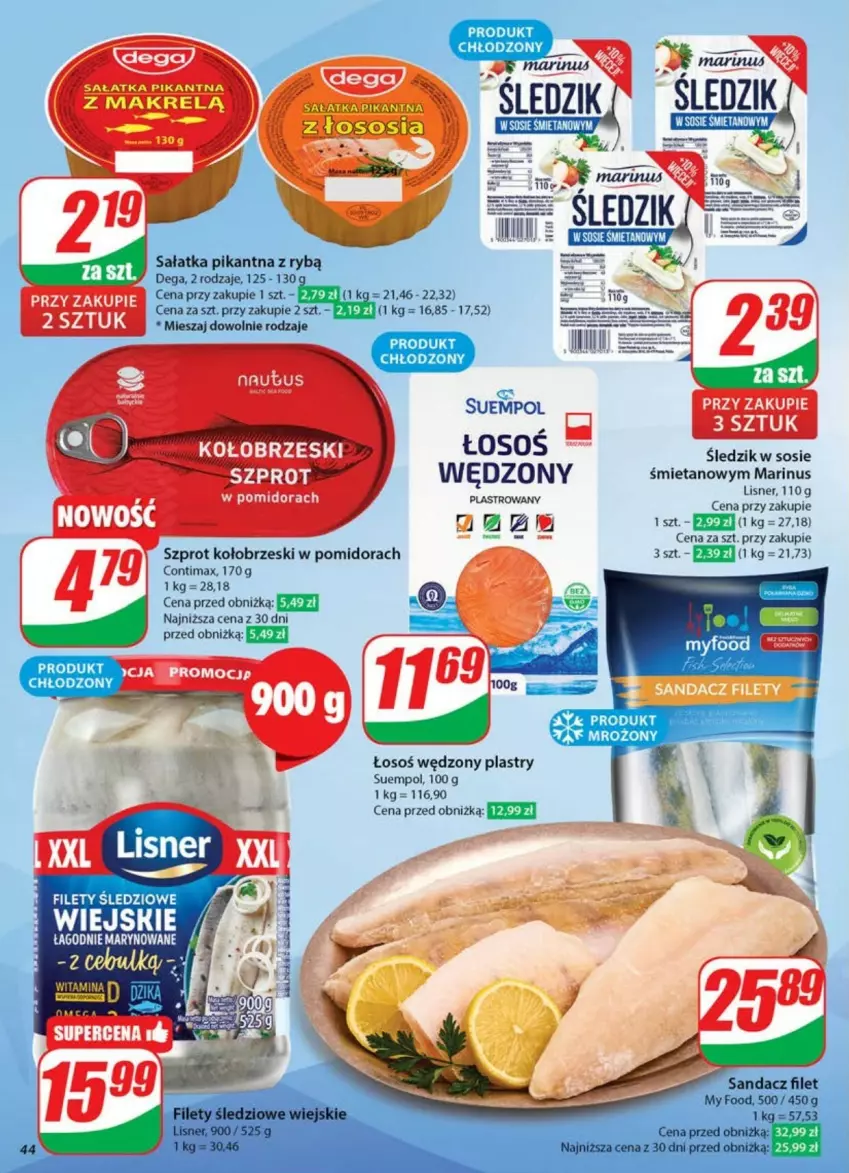 Gazetka promocyjna Dino - ważna 21.05 do 26.05.2025 - strona 39 - produkty: Dega, Lisner, Sałat, Sos, Suempol, Szprot