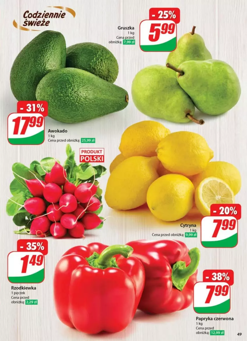 Gazetka promocyjna Dino - ważna 21.05 do 26.05.2025 - strona 44 - produkty: Papryka, Papryka czerwona, Rzodkiewka
