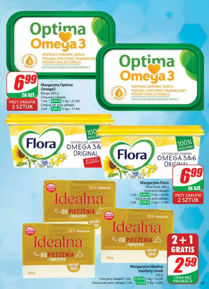 Gazetka promocyjna Dino - ważna 21.05 do 26.05.2025 - strona 51 - produkty: Flora, Gin, Margaryna, Optima, Optima Omega3