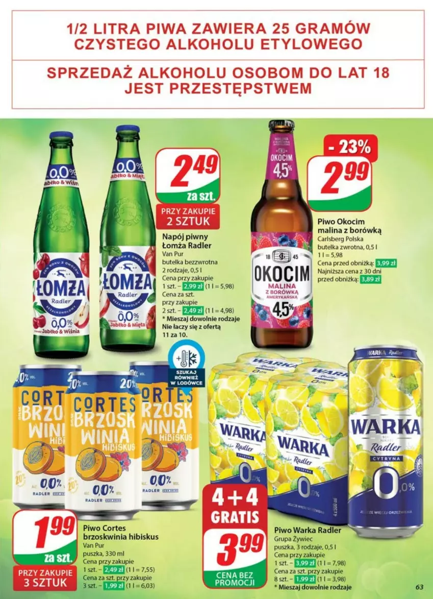 Gazetka promocyjna Dino - ważna 21.05 do 26.05.2025 - strona 60 - produkty: Borówka, Carlsberg, Fa, Gra, Koc, Napój, Okocim, Piwa, Piwo, Pur, Radler, Warka