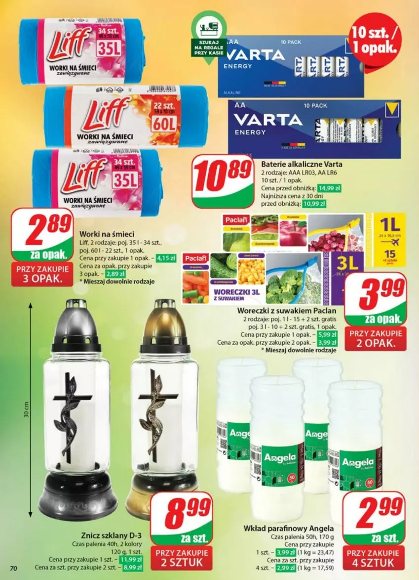 Gazetka promocyjna Dino - ważna 21.05 do 26.05.2025 - strona 68 - produkty: Baterie alkaliczne, Gra, Varta, Worki na śmiec, Worki na śmieci, Znicz