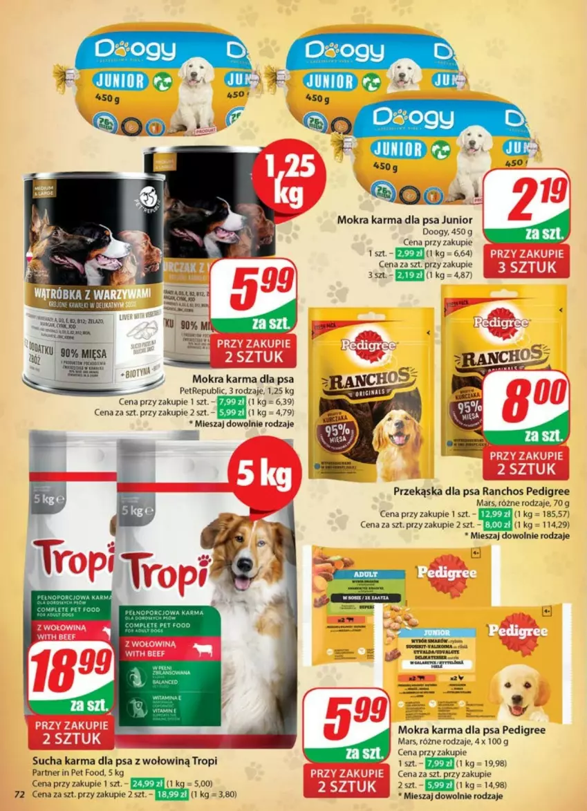Gazetka promocyjna Dino - ważna 21.05 do 26.05.2025 - strona 70 - produkty: Fa, Mars, Mokra karma, Pedigree, Sucha karma