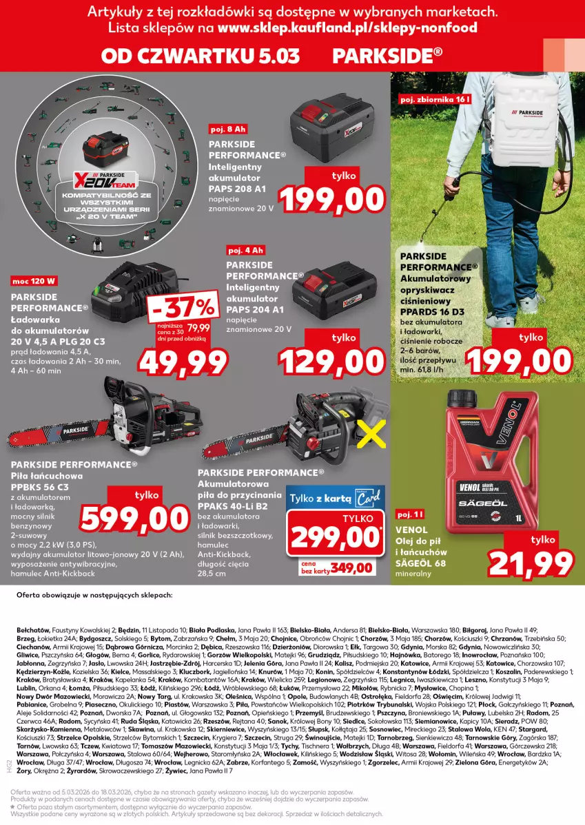 Gazetka promocyjna Kaufland - Kaufland - ważna 05.03 do 18.03.2026 - strona 15 - produkty: Akumulator, BIC, Chrzan, Dior, Fa, Gin, Inka, Kosz, LG, Mule, Orka, Parkside, Piast, Sok, Sos, Szal, Top, Warka, Wino