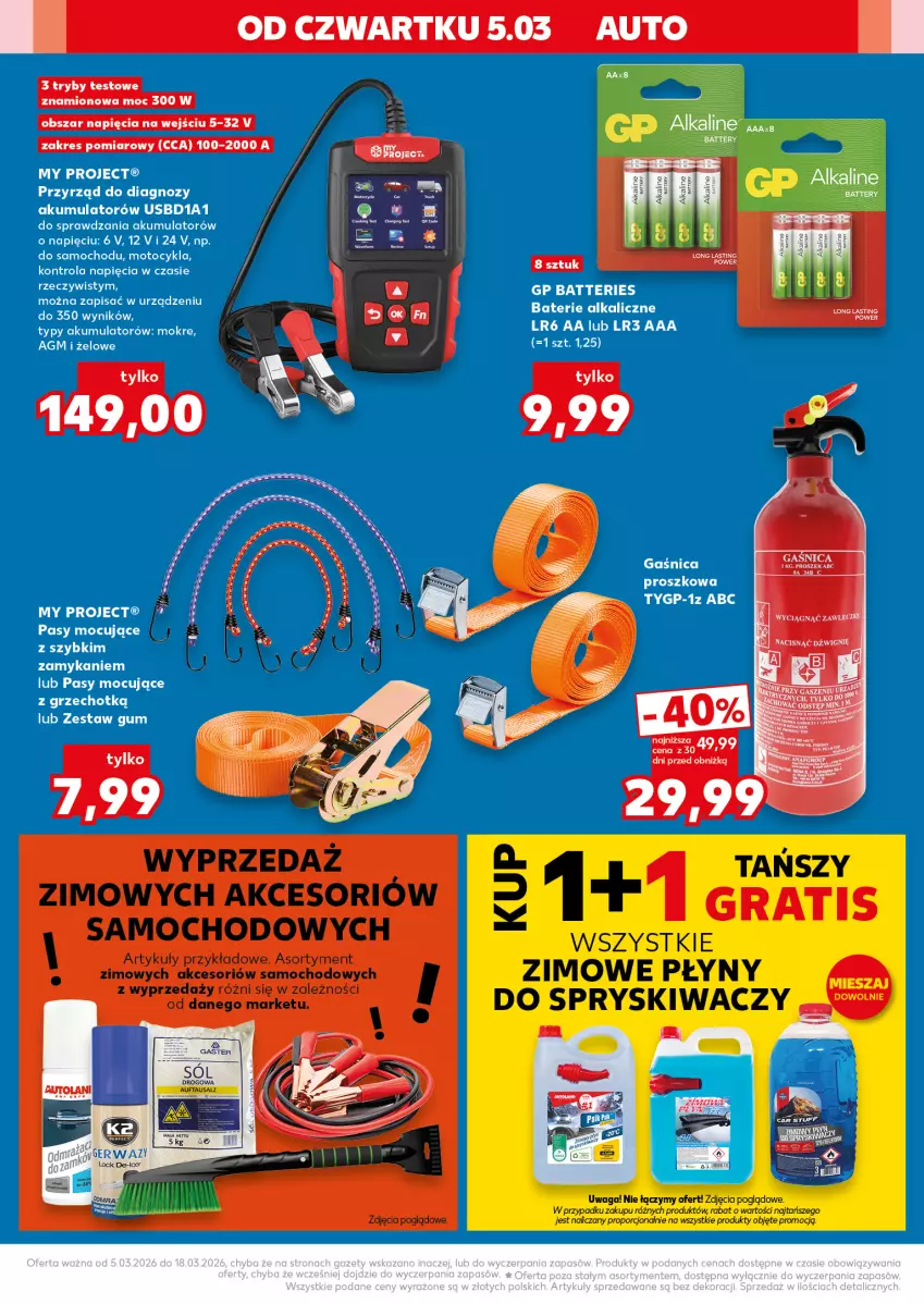 Gazetka promocyjna Kaufland - Kaufland - ważna 05.03 do 18.03.2026 - strona 16 - produkty: Akumulator, Baterie alkaliczne, Gaśnica, Por, Waga