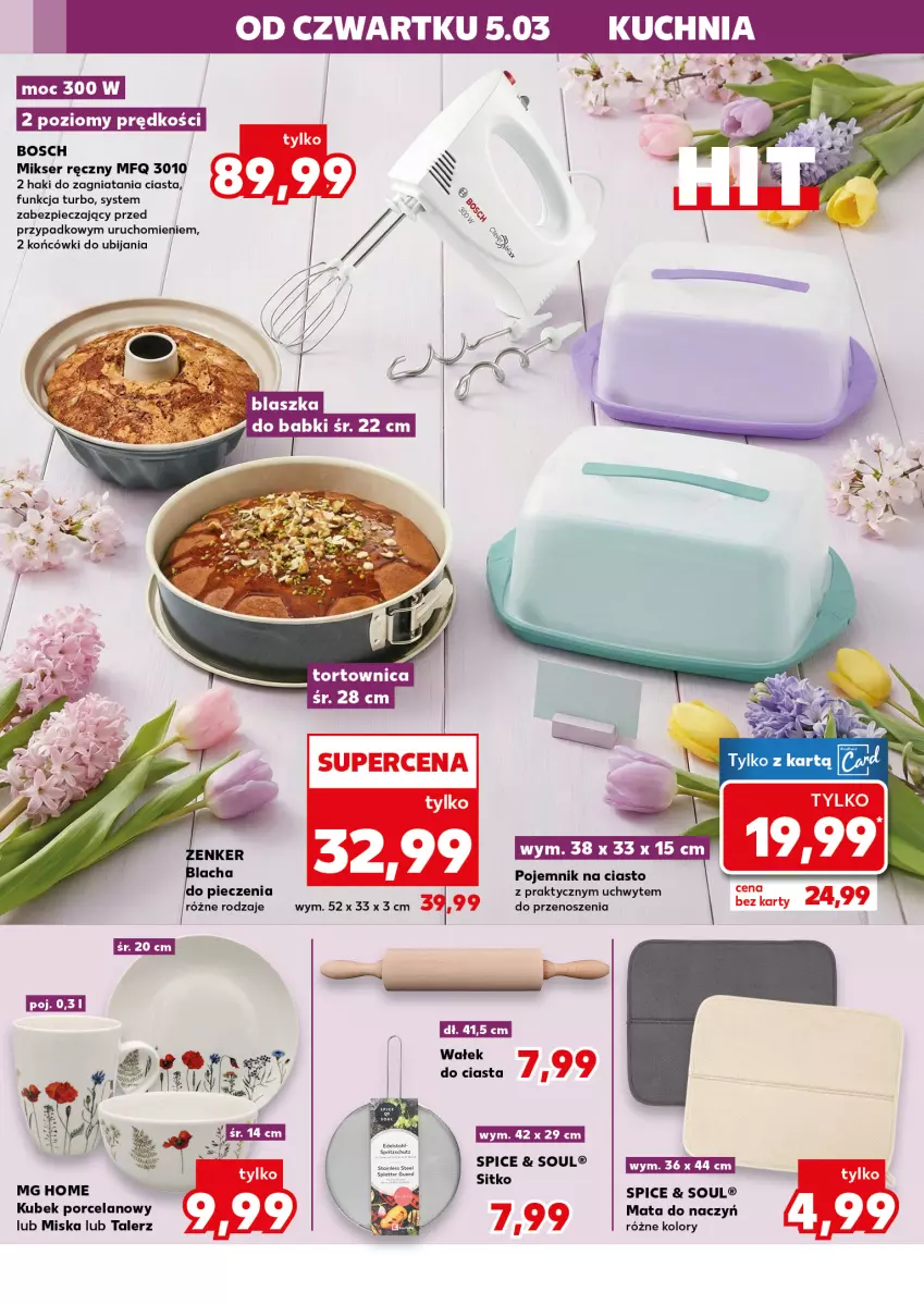 Gazetka promocyjna Kaufland - Kaufland - ważna 05.03 do 18.03.2026 - strona 6 - produkty: Bosch, Kubek, Mikser, Mikser ręczny, Miska, Piec, Pojemnik, Pojemnik na ciasto, Por, Ser, Sitko, Talerz, Tortownica, Wałek, Wałek do ciasta