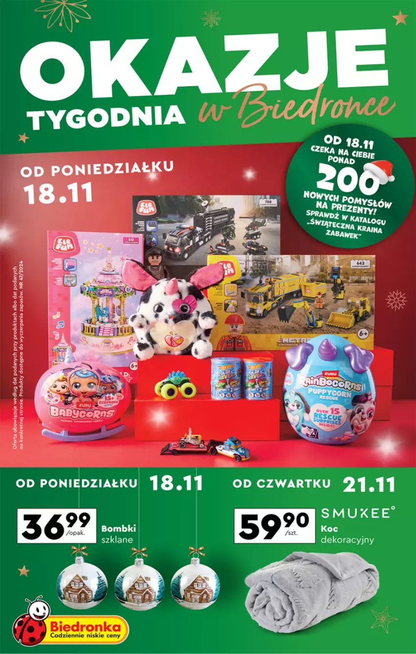 Gazetka promocyjna Biedronka - Mikołaj - ważna 18.11 do 30.11.2024 - strona 1 - produkty: Bombki, Kret