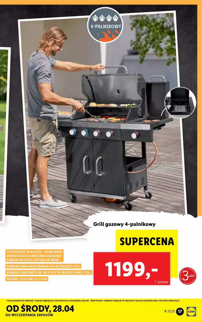 Gazetka promocyjna Lidl - GAZETKA - ważna 26.04 do 30.04.2021 - strona 17 - produkty: Grill, Grill gazowy