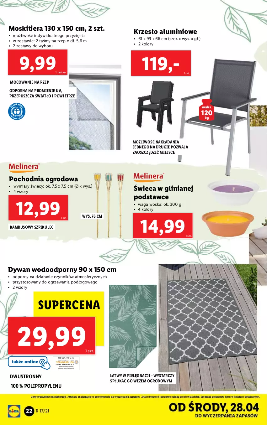 Gazetka promocyjna Lidl - GAZETKA - ważna 26.04 do 30.04.2021 - strona 22 - produkty: Dywan, Krzesło, Por, Waga