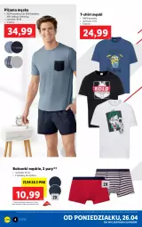 Gazetka promocyjna Lidl - GAZETKA - Gazetka - ważna od 30.04 do 30.04.2021 - strona 4 - produkty: Ser, T-shirt, Bokserki, Piżama