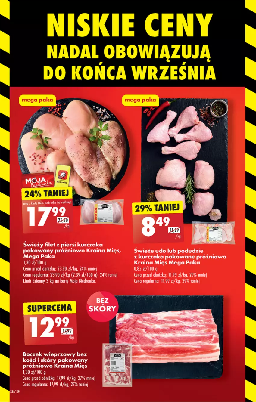 Gazetka promocyjna Biedronka - Od poniedzialku - ważna 28.08 do 02.09.2023 - strona 28 - produkty: Boczek, Boczek wieprzowy, Filet z piersi kurczaka, Kurczak, Por