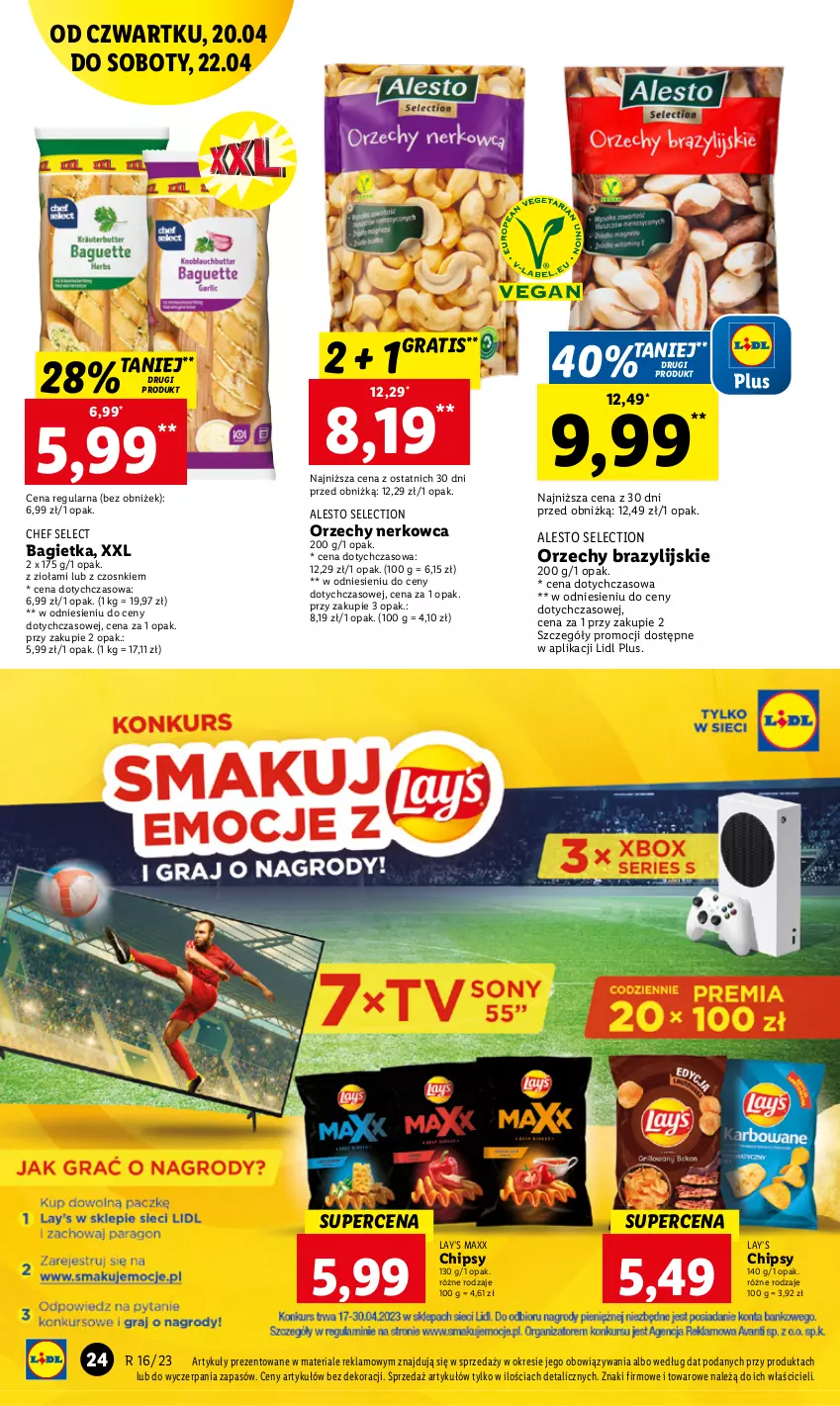 Gazetka promocyjna Lidl - GAZETKA - ważna 20.04 do 22.04.2023 - strona 32 - produkty: Bagietka, Chipsy, Gra, Lay’s