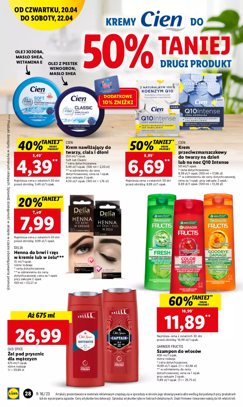 Gazetka promocyjna Lidl - GAZETKA - ważna 20.04 do 22.04.2023 - strona 36 - produkty: Fructis, Garnier, Krem nawilżający, Krem przeciwzmarszczkowy, Mars, Masło, Old Spice, Olej, Stek, Szampon, Wino