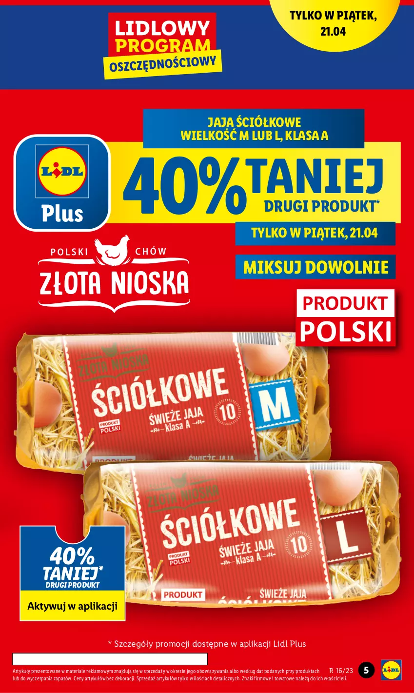 Gazetka promocyjna Lidl - GAZETKA - ważna 20.04 do 22.04.2023 - strona 5 - produkty: Jaja