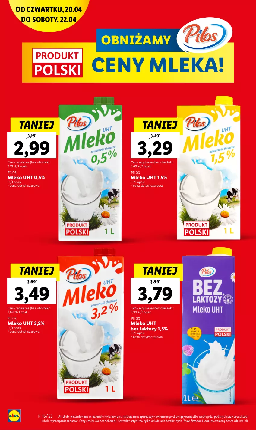 Gazetka promocyjna Lidl - GAZETKA - ważna 20.04 do 22.04.2023 - strona 8 - produkty: Mleko, Pilos