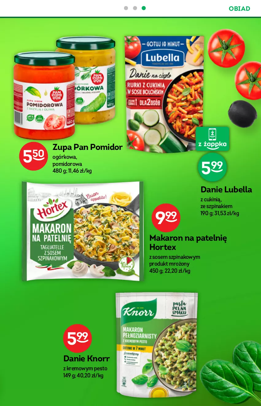 Gazetka promocyjna Żabka - ważna 13.10 do 31.10.2021 - strona 46 - produkty: Bell, Bella, Hortex, Knorr, Lubella, Makaron, Pesto, Sos, Szpinak, Zupa