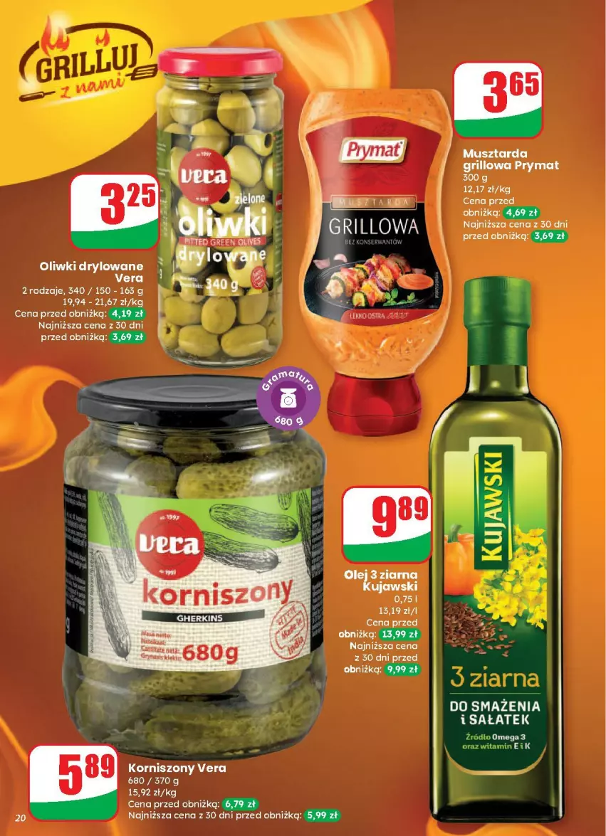 Gazetka promocyjna Dino - ważna 13.08 do 19.08.2025 - strona 13 - produkty: Grill, Gry, Korniszony, Mus, Musztarda, Olej, Oliwki, Prymat, Sałat