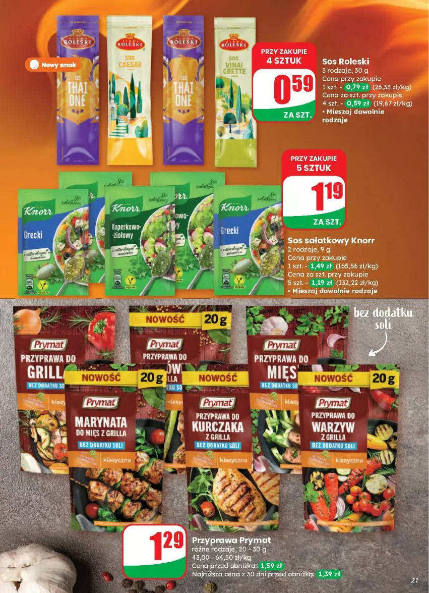 Gazetka promocyjna Dino - ważna 13.08 do 19.08.2025 - strona 14 - produkty: Gin, Knorr, LG, Prymat, Sałat, Sos