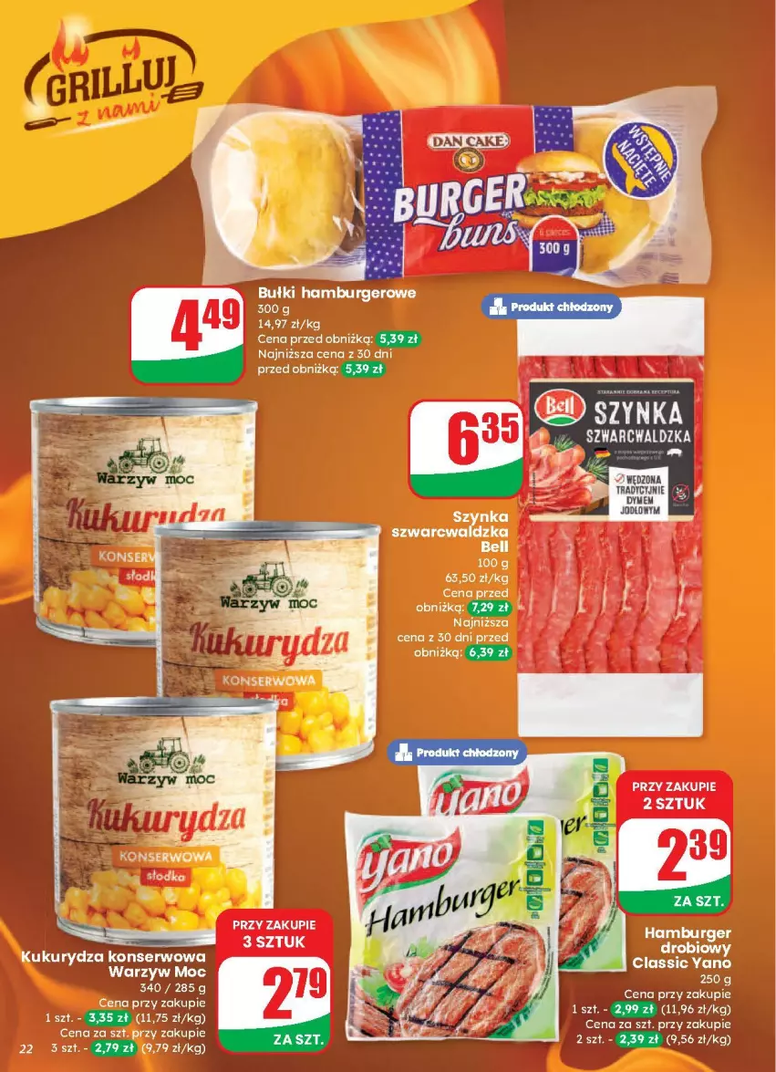 Gazetka promocyjna Dino - ważna 13.08 do 19.08.2025 - strona 15 - produkty: Burger, Hamburger, Kukurydza, Kukurydza konserwowa, LANA, Ser