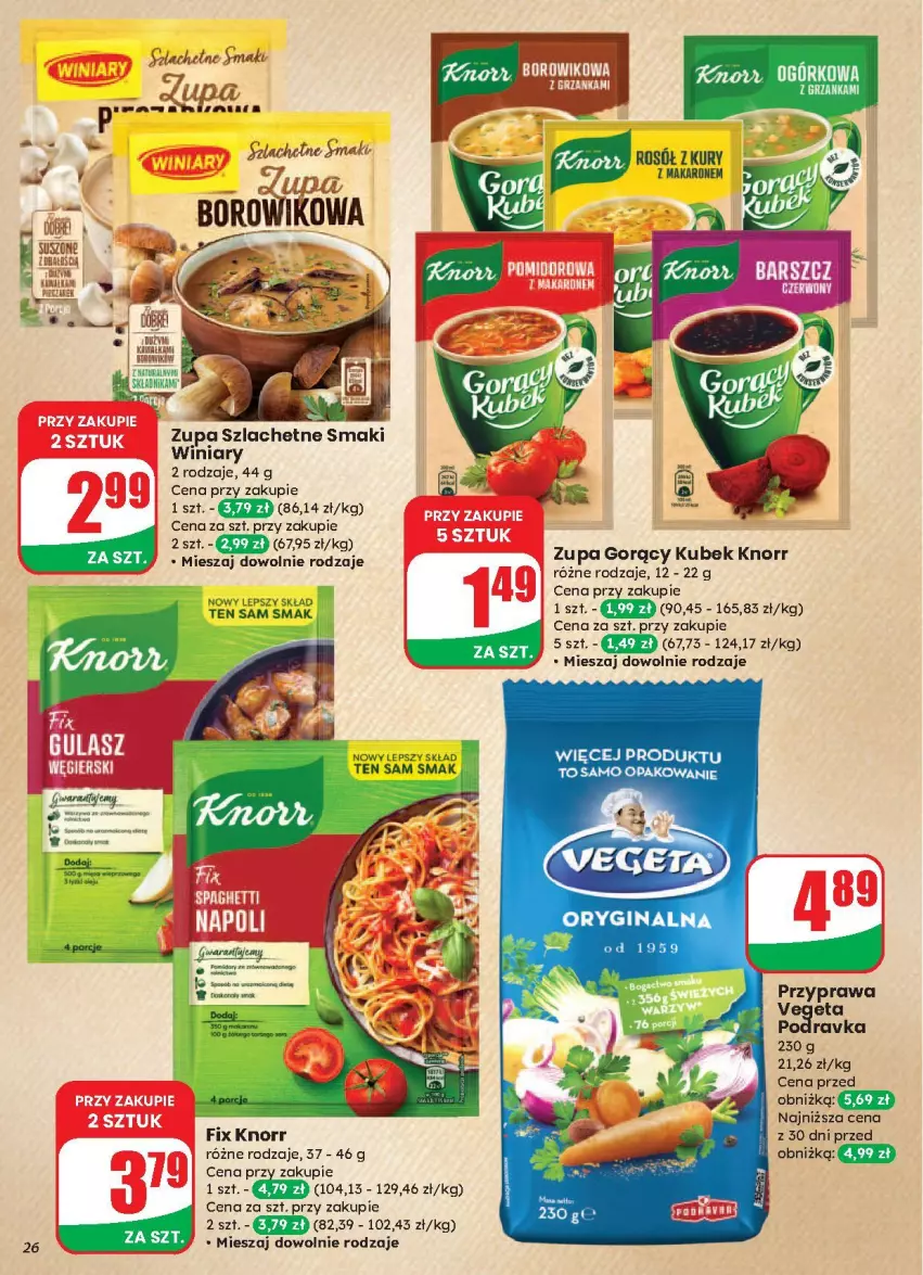Gazetka promocyjna Dino - ważna 13.08 do 19.08.2025 - strona 19 - produkty: Gin, Knorr, Kubek, Makaron, Podravka, Rosół, Vegeta, Wiko, Winiary, Zupa