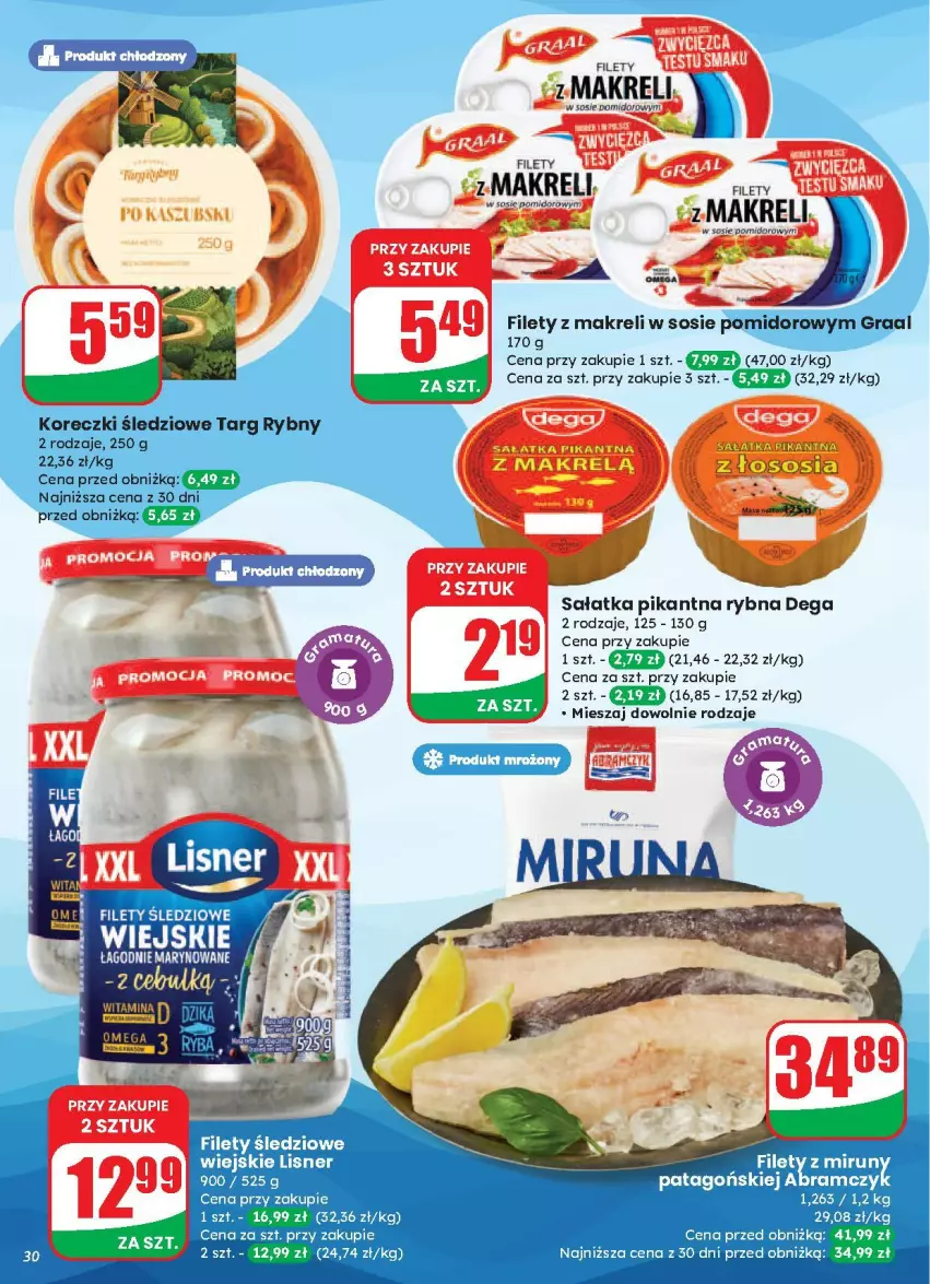 Gazetka promocyjna Dino - ważna 13.08 do 19.08.2025 - strona 24 - produkty: Dega, Gra, Graal, Koreczki śledziowe, Sałat, Sałatka, Sos