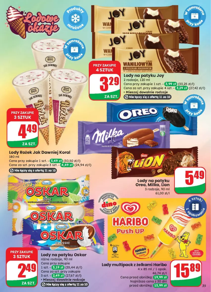 Gazetka promocyjna Dino - ważna 13.08 do 19.08.2025 - strona 29 - produkty: Haribo, Lion, Lody, Milka, Oreo