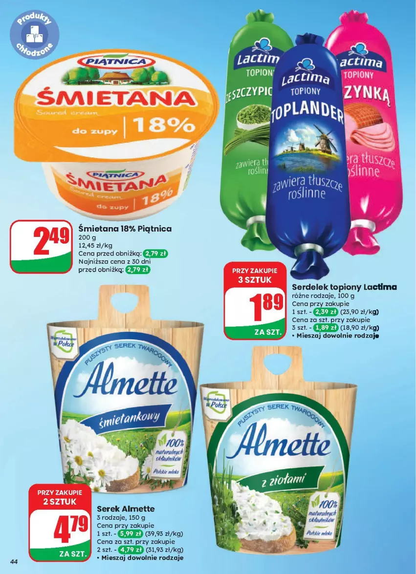 Gazetka promocyjna Dino - ważna 13.08 do 19.08.2025 - strona 39 - produkty: Almette, Fa, Mleko, Piątnica, Ser, Serek, Top