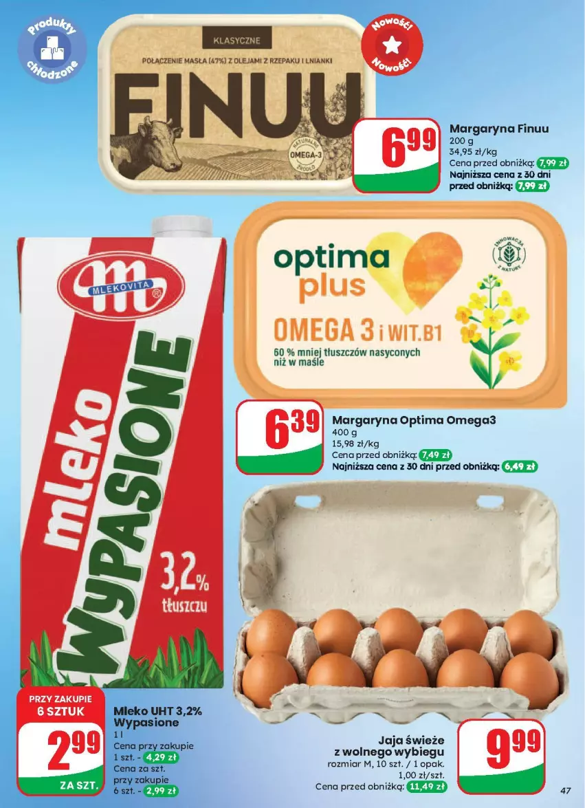 Gazetka promocyjna Dino - ważna 13.08 do 19.08.2025 - strona 42 - produkty: Finuu, Jaja, Margaryna, Mleko, Olej, Optima, Optima Omega3