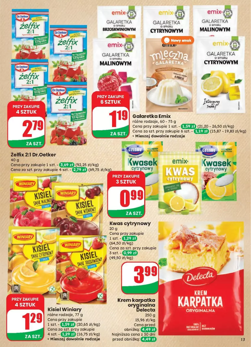 Gazetka promocyjna Dino - ważna 13.08 do 19.08.2025 - strona 5 - produkty: Gala, Galaretka, Gin, Karp, Kisiel, Kwas cytrynowy, Winiary