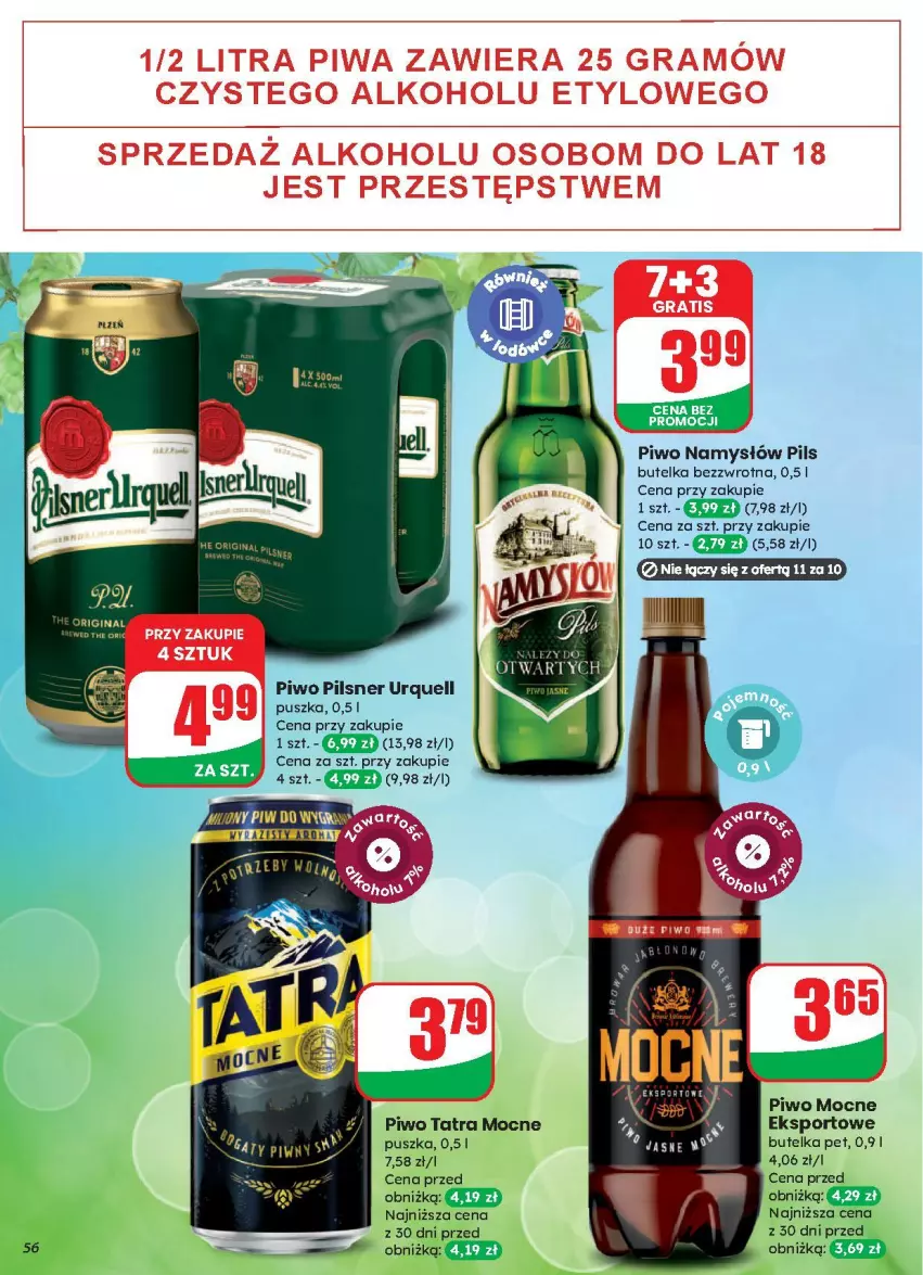 Gazetka promocyjna Dino - ważna 13.08 do 19.08.2025 - strona 52 - produkty: Gin, Gra, Namysłów, Pilsner Urquell, Piwa, Piwo, Por, Sport, Tatra