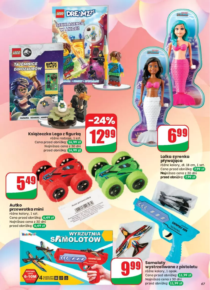 Gazetka promocyjna Dino - ważna 13.08 do 19.08.2025 - strona 64 - produkty: Amol, Lalka, LEGO, Pistolet, Samolot, Wyrzutnia