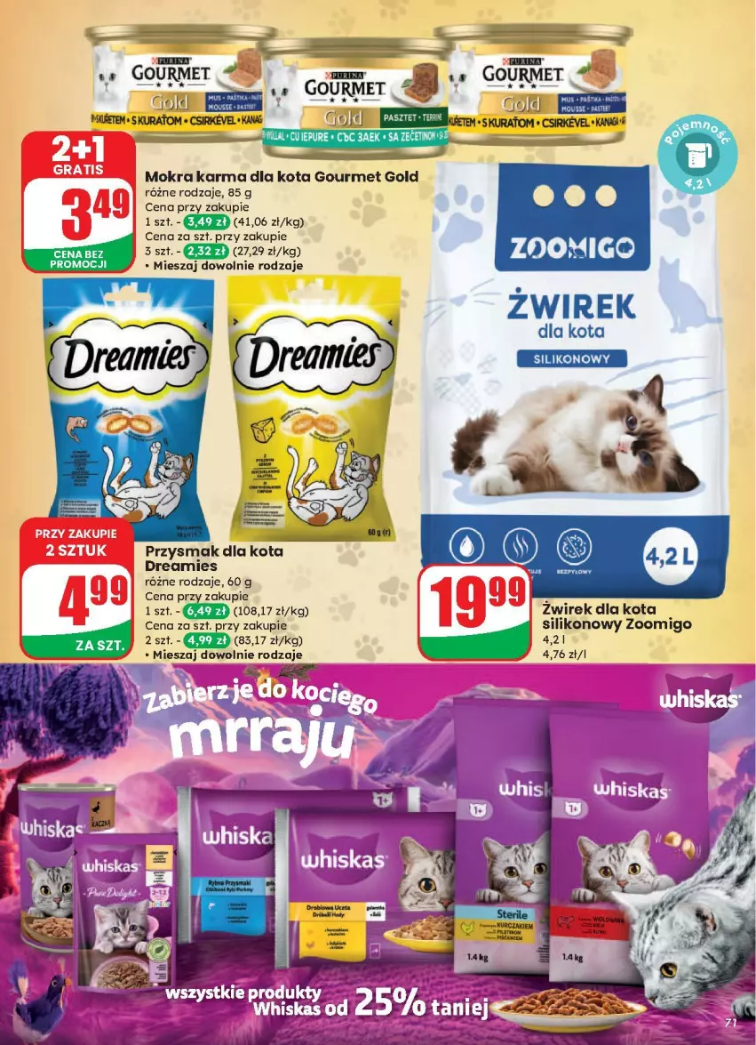 Gazetka promocyjna Dino - ważna 13.08 do 19.08.2025 - strona 69 - produkty: Fa, Gourmet Gold, Mokra karma, Przysmak dla kota