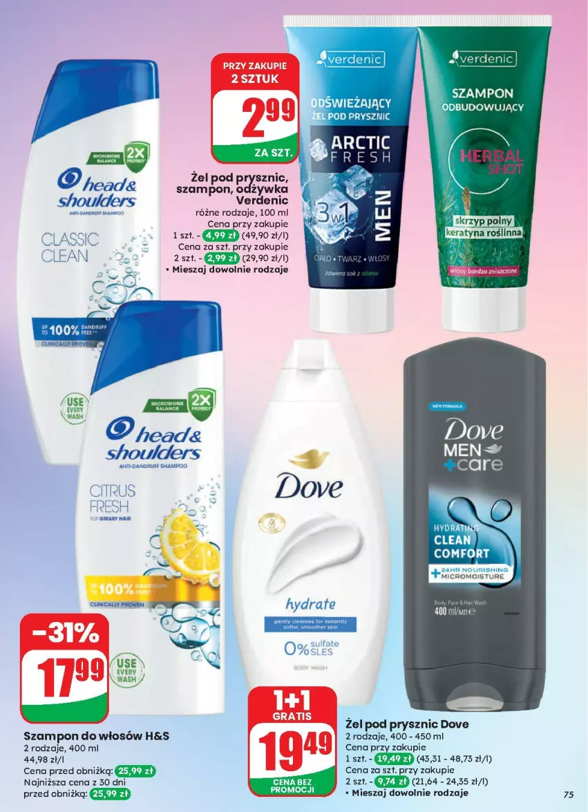 Gazetka promocyjna Dino - ważna 13.08 do 19.08.2025 - strona 73 - produkty: Clin, Dove, Por, Szampon