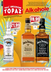 Gazetka promocyjna Topaz - Gazetka - Gazetka - ważna od 31.07 do 31.07.2022 - strona 1 - produkty: Top, Whiskey, Wódka, Jack Daniel's