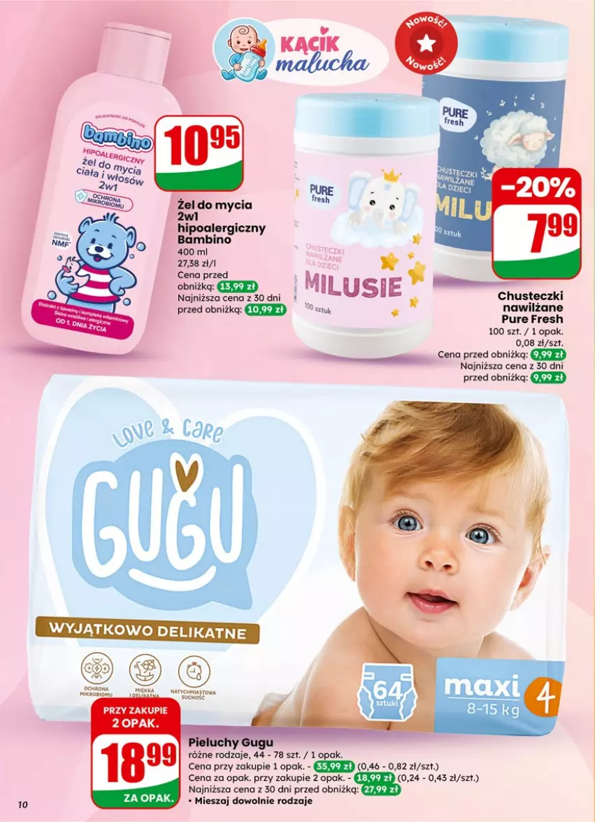 Gazetka promocyjna Dino - Gazetka 06 / 2026 - ważna 04.02 do 10.02.2026 - strona 10 - produkty: Chusteczki, Fa, Pur