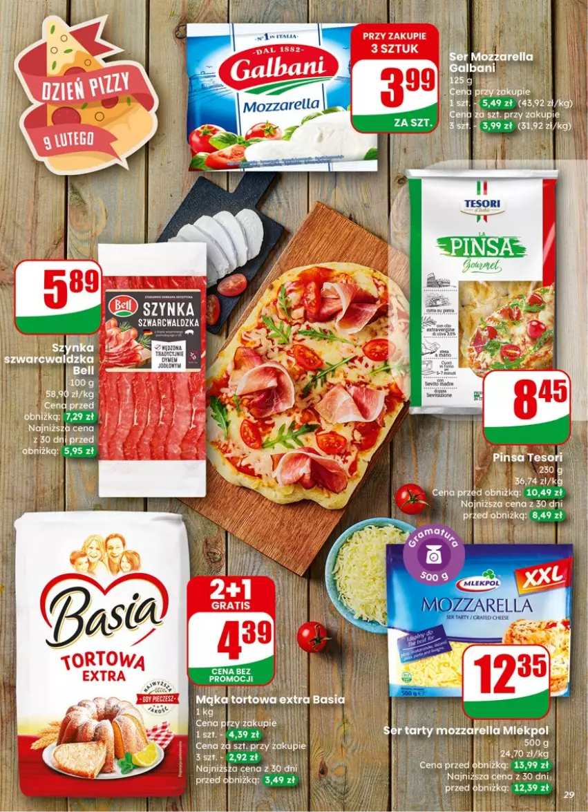 Gazetka promocyjna Dino - Gazetka 06 / 2026 - ważna 04.02 do 10.02.2026 - strona 29 - produkty: Basia, Gra, Mąka, Mąka tortowa, Mozzarella