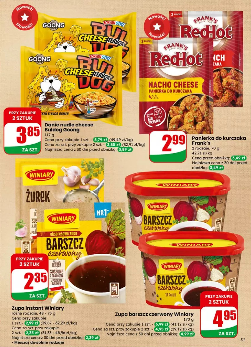 Gazetka promocyjna Dino - Gazetka 06 / 2026 - ważna 04.02 do 10.02.2026 - strona 31 - produkty: Kurczak, Por, Winiary, Zupa