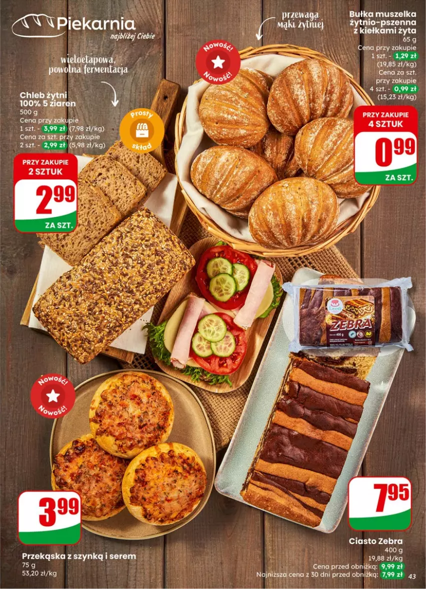 Gazetka promocyjna Dino - Gazetka 06 / 2026 - ważna 04.02 do 10.02.2026 - strona 43 - produkty: Bułka, Mus, Ser, Waga