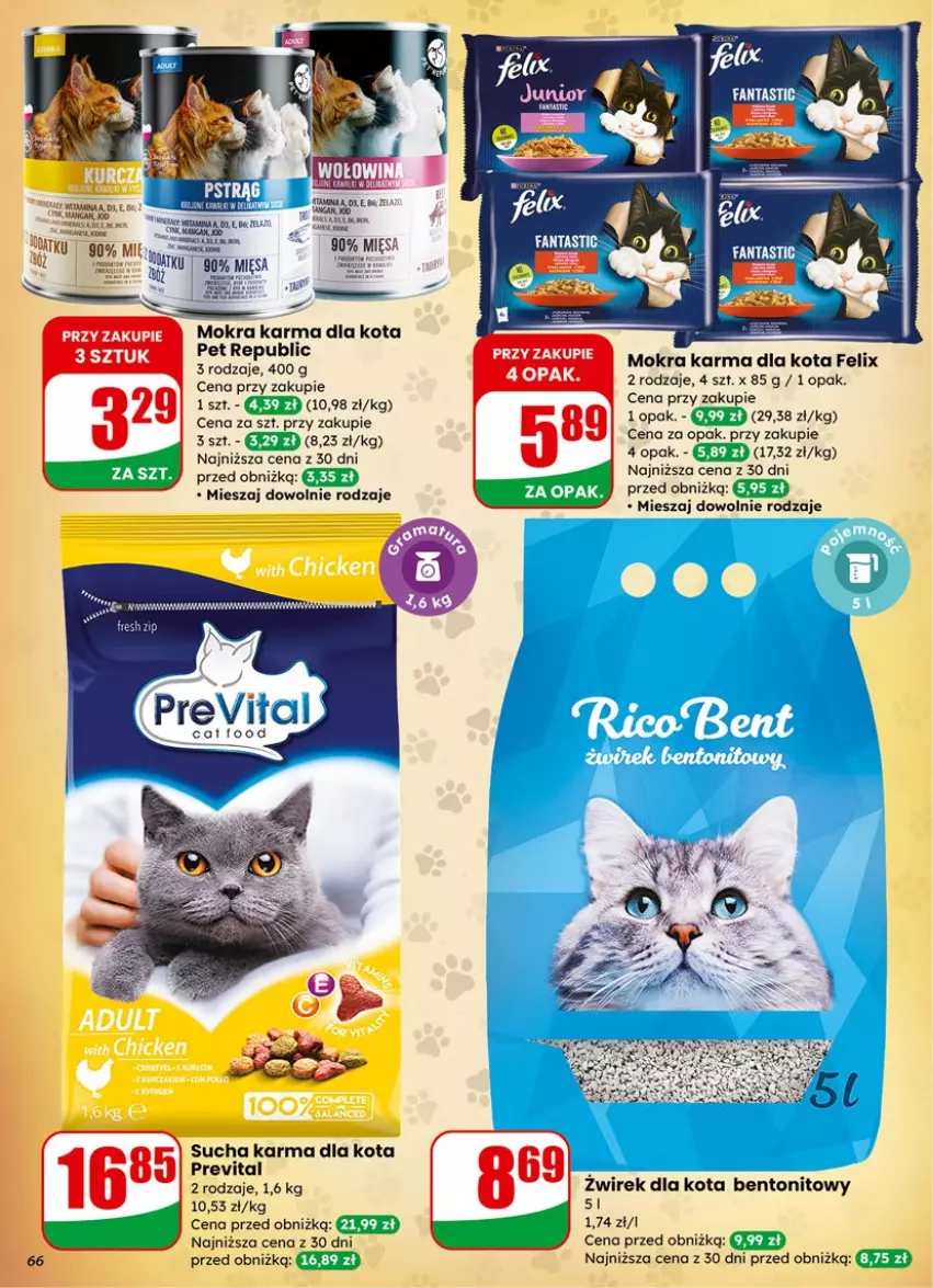 Gazetka promocyjna Dino - Gazetka 06 / 2026 - ważna 04.02 do 10.02.2026 - strona 66 - produkty: Felix, LG, Mokra karma, Sucha karma